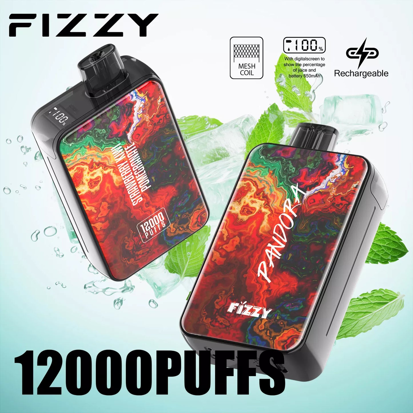 Vape Desechable Fizzy Pandora – Hasta 12.000 Caladas